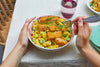Creamy Pasta with Fish Fillet, Peas and Broad Beans